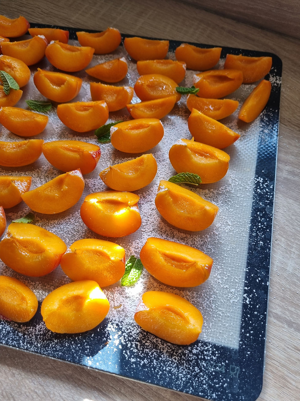 Abricots rôtis au four avec menthe