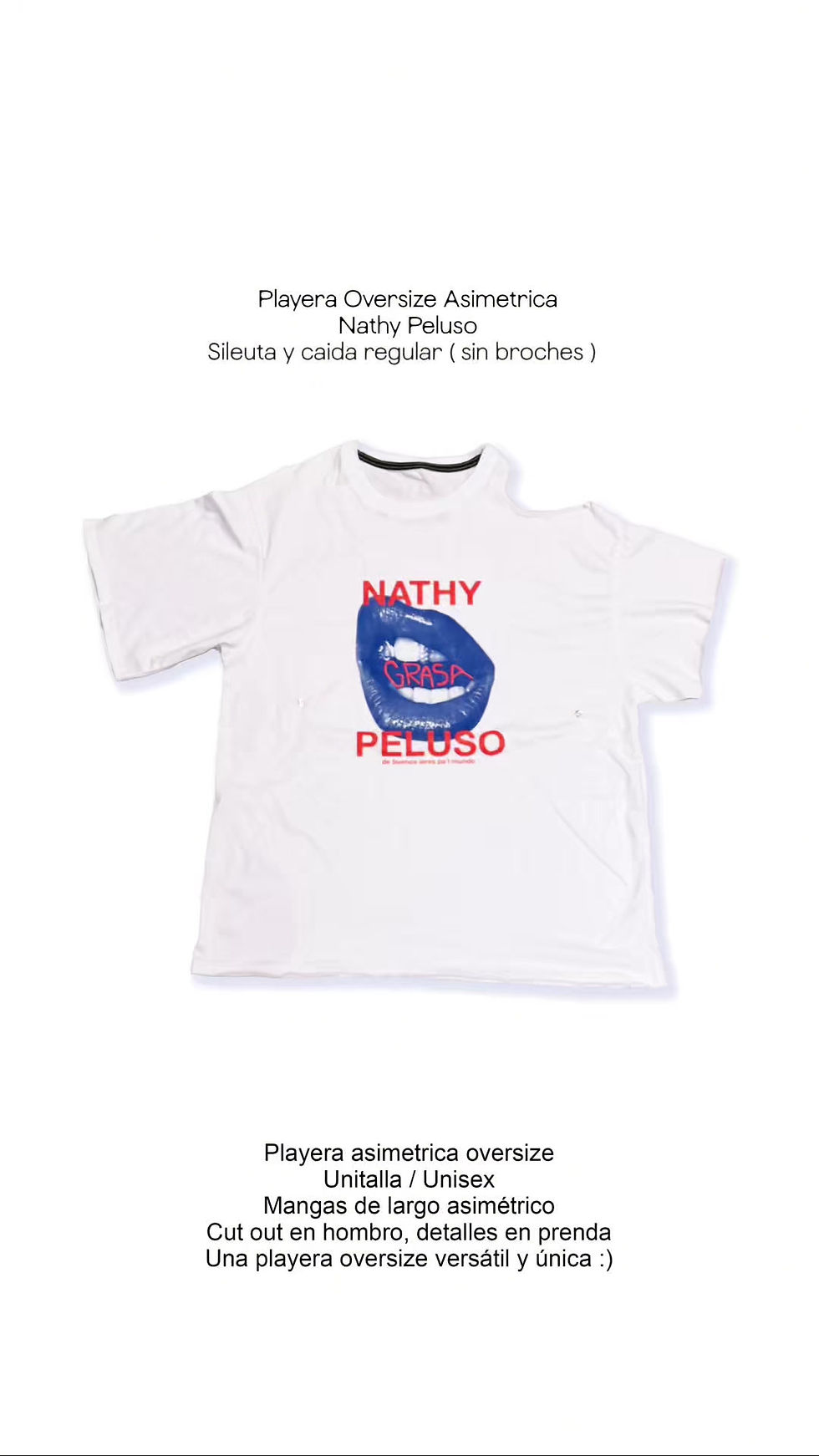 Miniatura: Nathy Peluso Tee Asimetrica Oversize