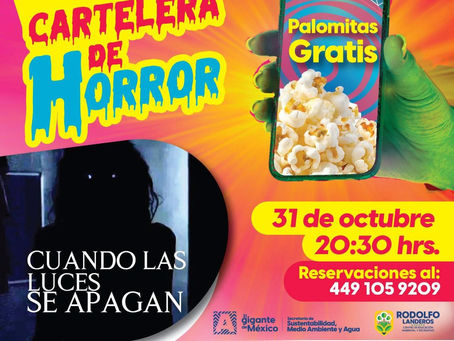 VIVE DOS NOCHES DE MIEDO Y DIVERSIÓN EN EL PARQUE RODOLFO LANDEROS; HABRÁ CINE GRATIS