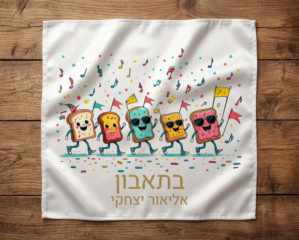 מפית סטאן לבנה /כיסוי למצות /כיסוי חלה (החל מ-15 ש"ח)