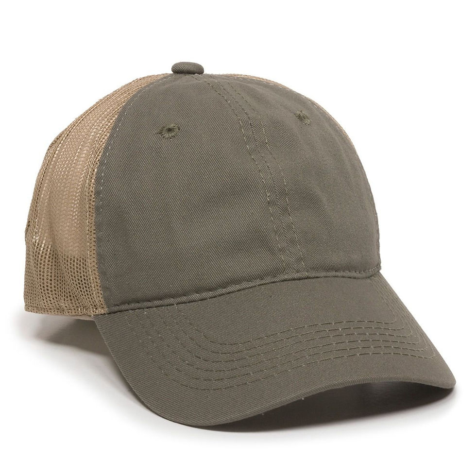Olive/Tan - Embroidered