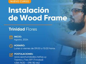 Curso de Instalador de Wood Frame (Construcción con madera) en Trinidad • Flores para personas en el seguro de desempleo y sin empleo.