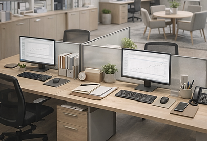 Bureau professionnel réagencé et lumineux pour favoriser la concentration et le bien-être