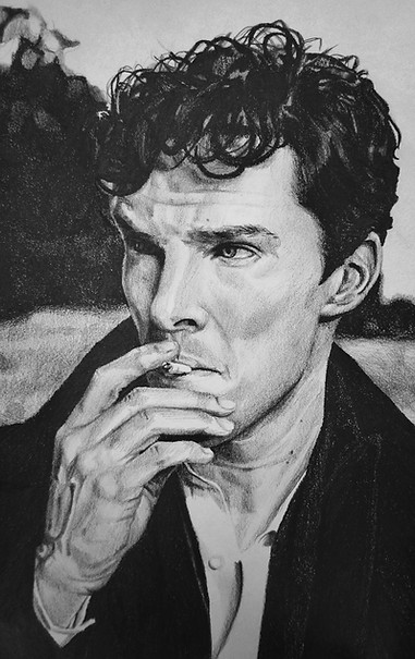 Lyijykynäpiirustus Benedict Cumberbatch