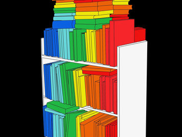 Co-ordinated bookshelf