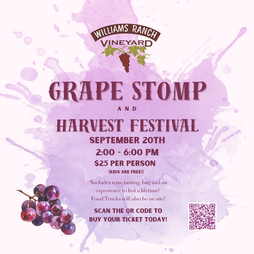 Grape Stomp and Harvest Festival ticket | WilliamsRVineyard