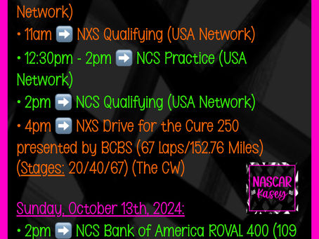 Charlotte Roval Weekend Schedule