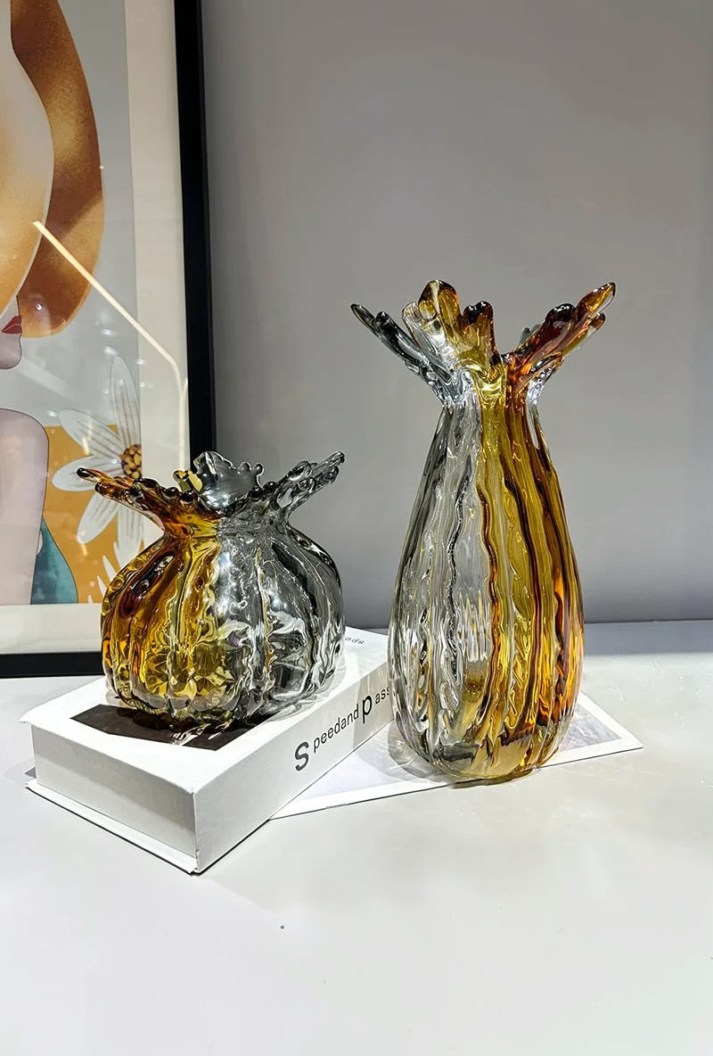 Miniatura: Vaso de Vidro Estilo Murano