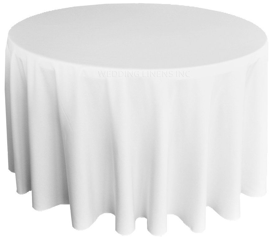 120 Round White Tablecloths