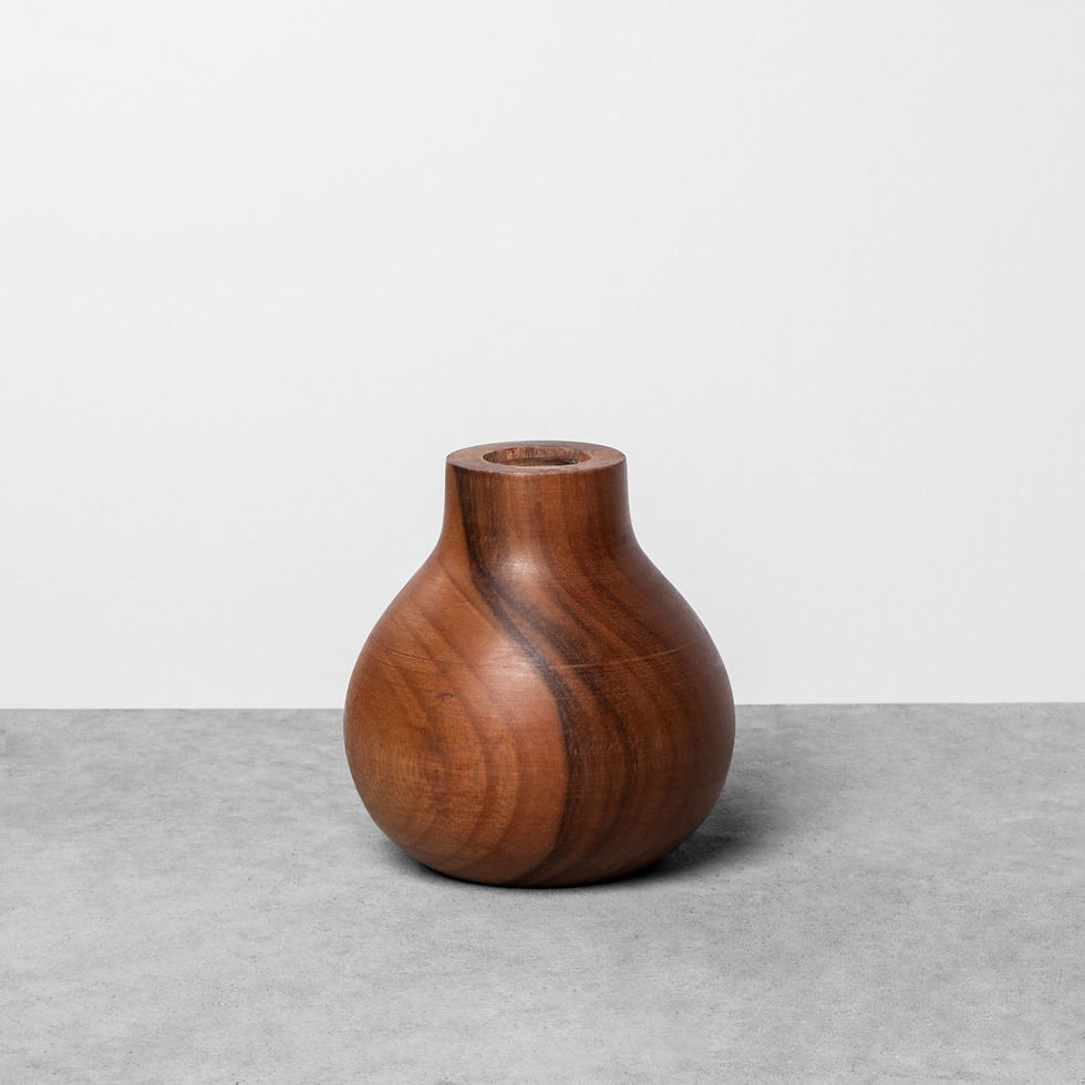 Roud Wood Bud Vase
