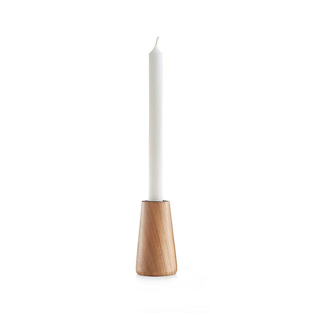 wood tapered candle holder