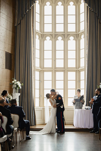 Michigan and midwest wedding photography and videography team Bearded Wolf Productions captures ceremony at gpyc venue