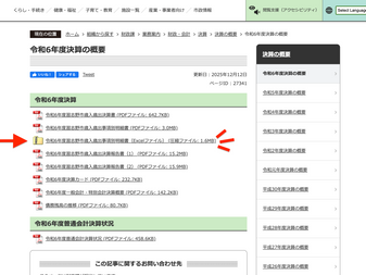 習志野市/決算明細書のエクセルファイルが公開に