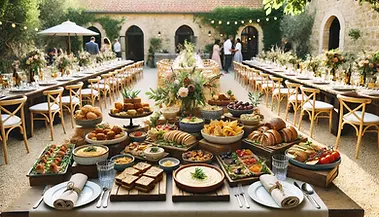 wedding farewell lunch setup.webp
