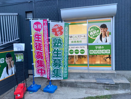 春です。のぼり旗も取り替えてみました。