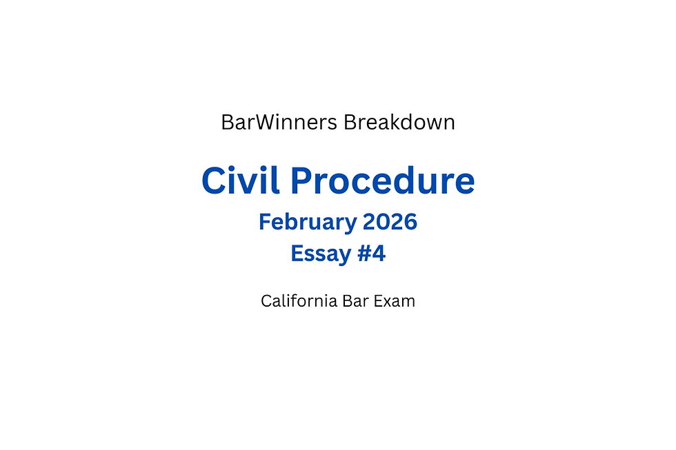 BarWinners Breakdown Civil Procedure