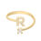 Thumbnail: Initial Ring Gold R