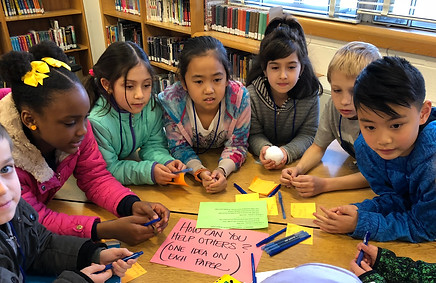 Kids thinking about helping others.