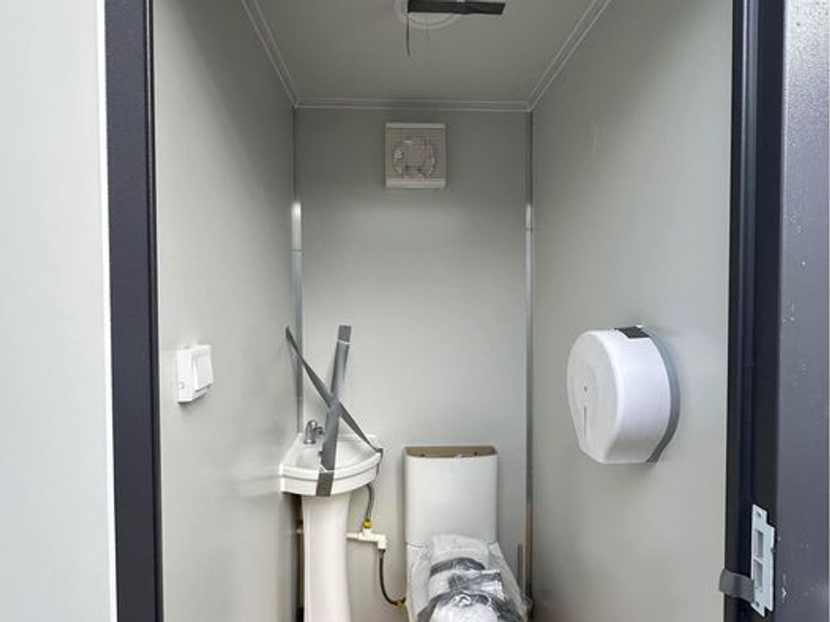 Bastone Portable Restroom with 2 Private Toilet Stalls — view 11