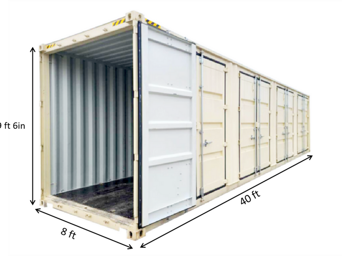 40ft High Cube Container with 4 Side Doors - Ideal for Storage and Shipping — view 7