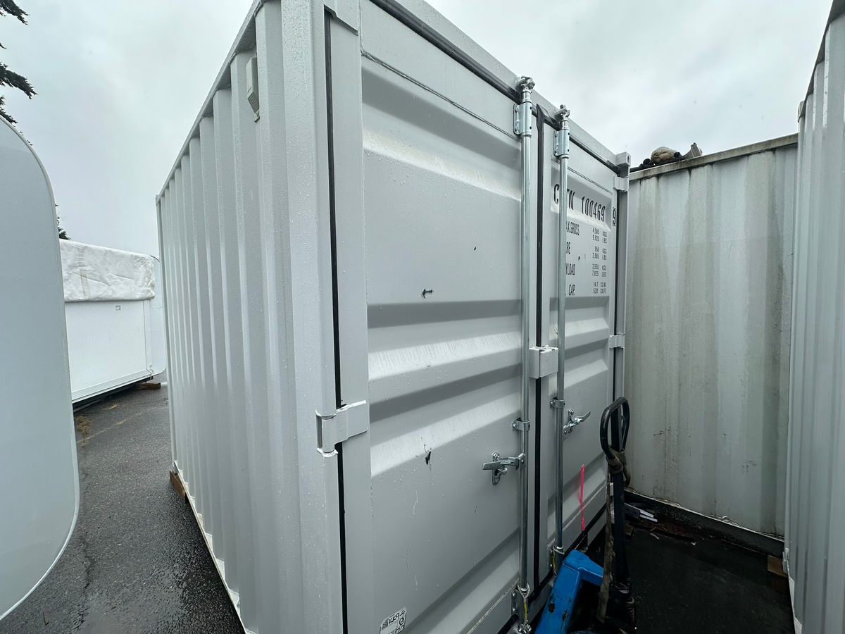 10ft Grey Portable Storage/Office Shipping Container with Window, etc. — view 5