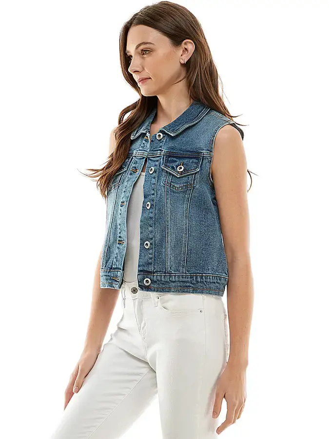 Women's Spandex Denim Vest