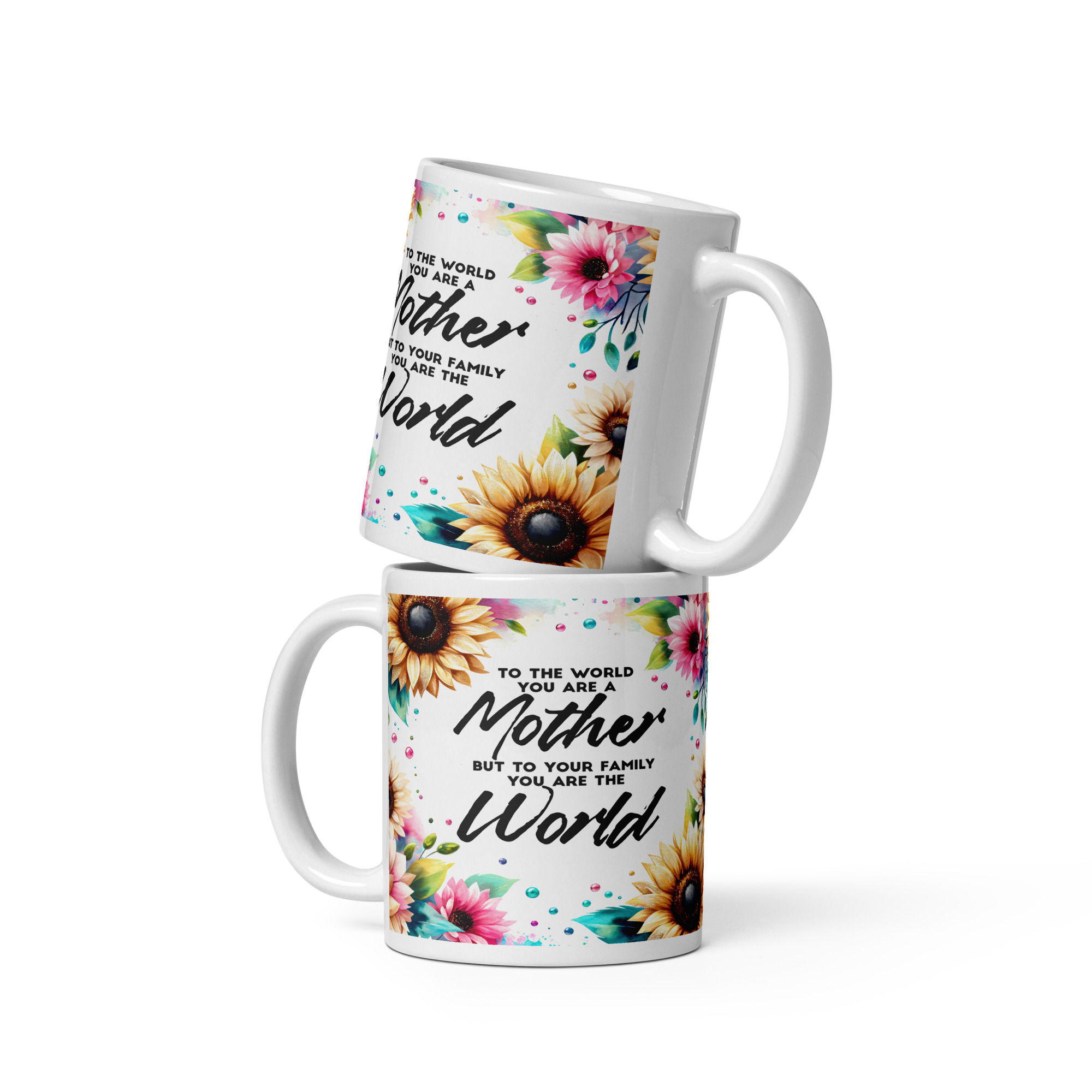 "My World" White Glossy Mug