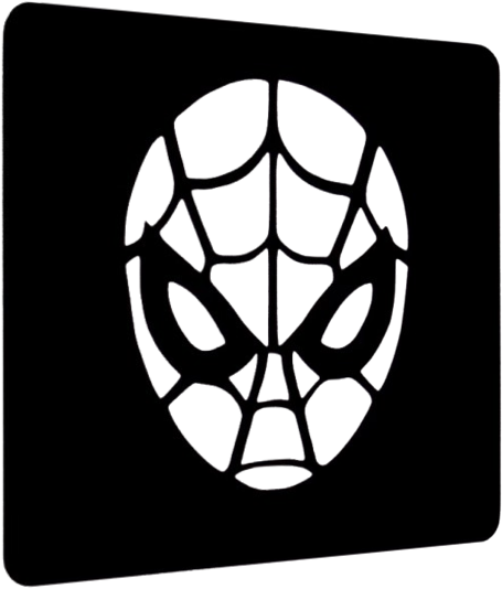 Pochoir tatouage du Masque Araignée