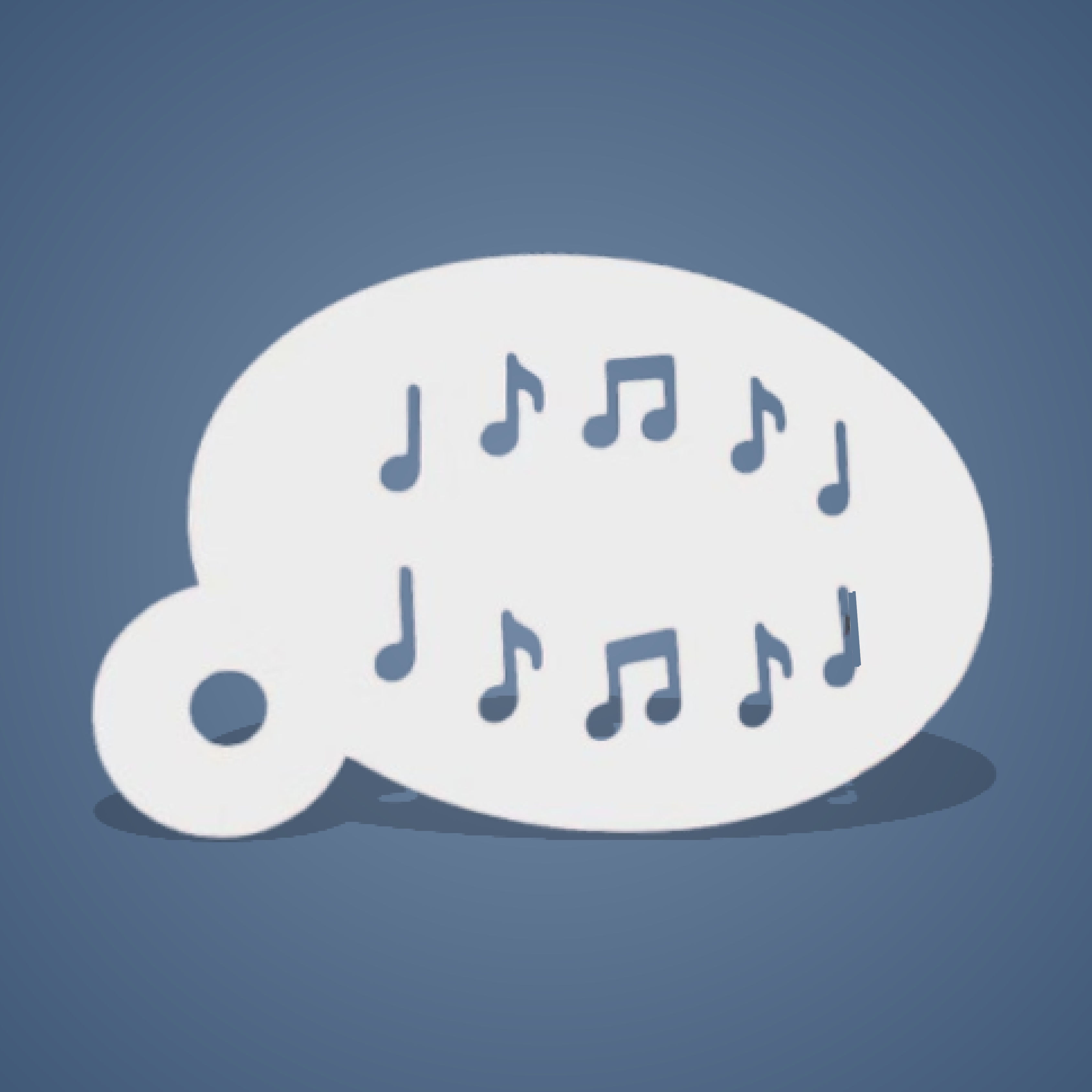 Pochoir plastique de notes de musique
