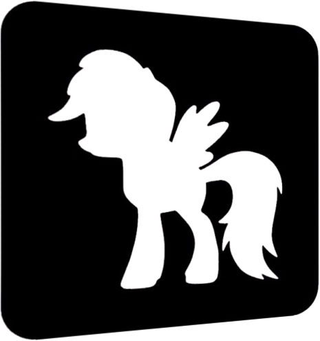 Pochoir tatouage d'un pégase dans My Little Pony