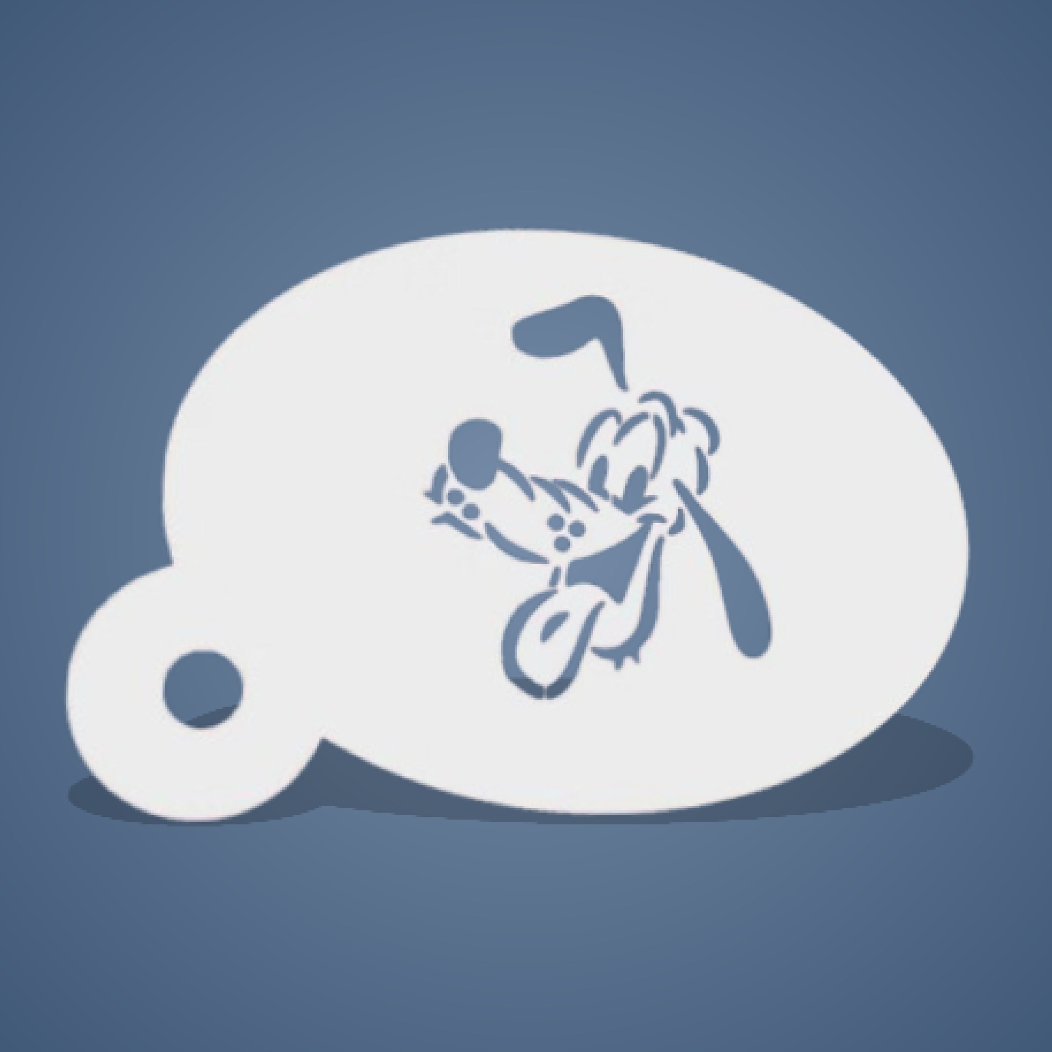 Pochoir plastique réutilisable d’une tête d’un Chien souriant