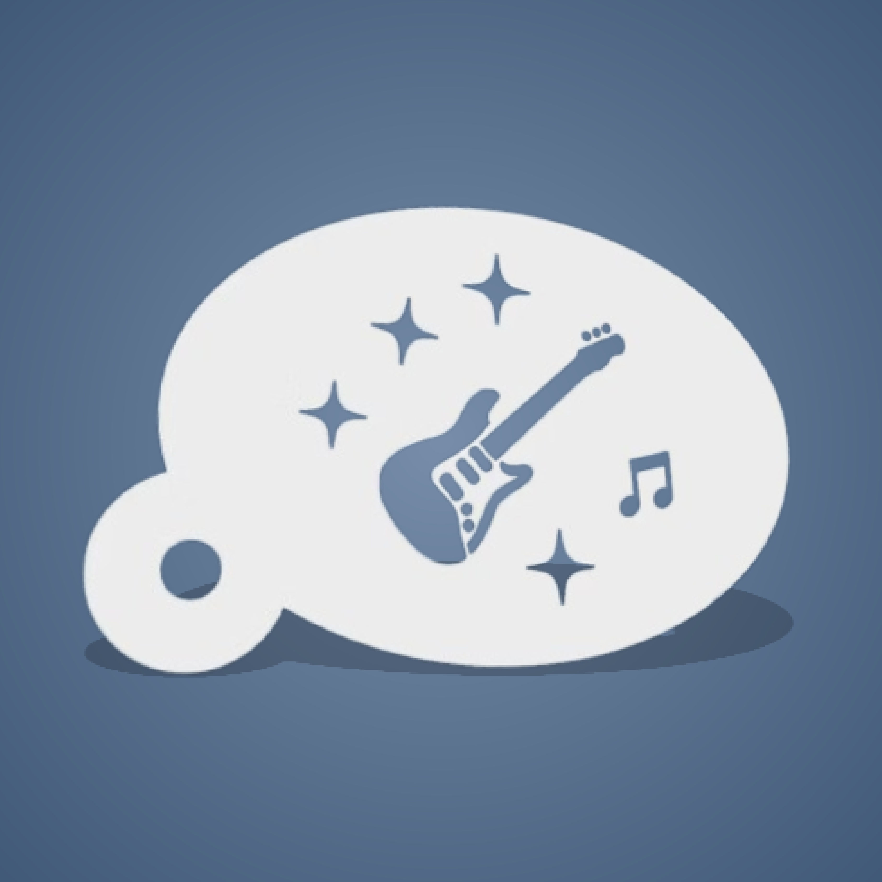 Pochoir plastique d'une guitare