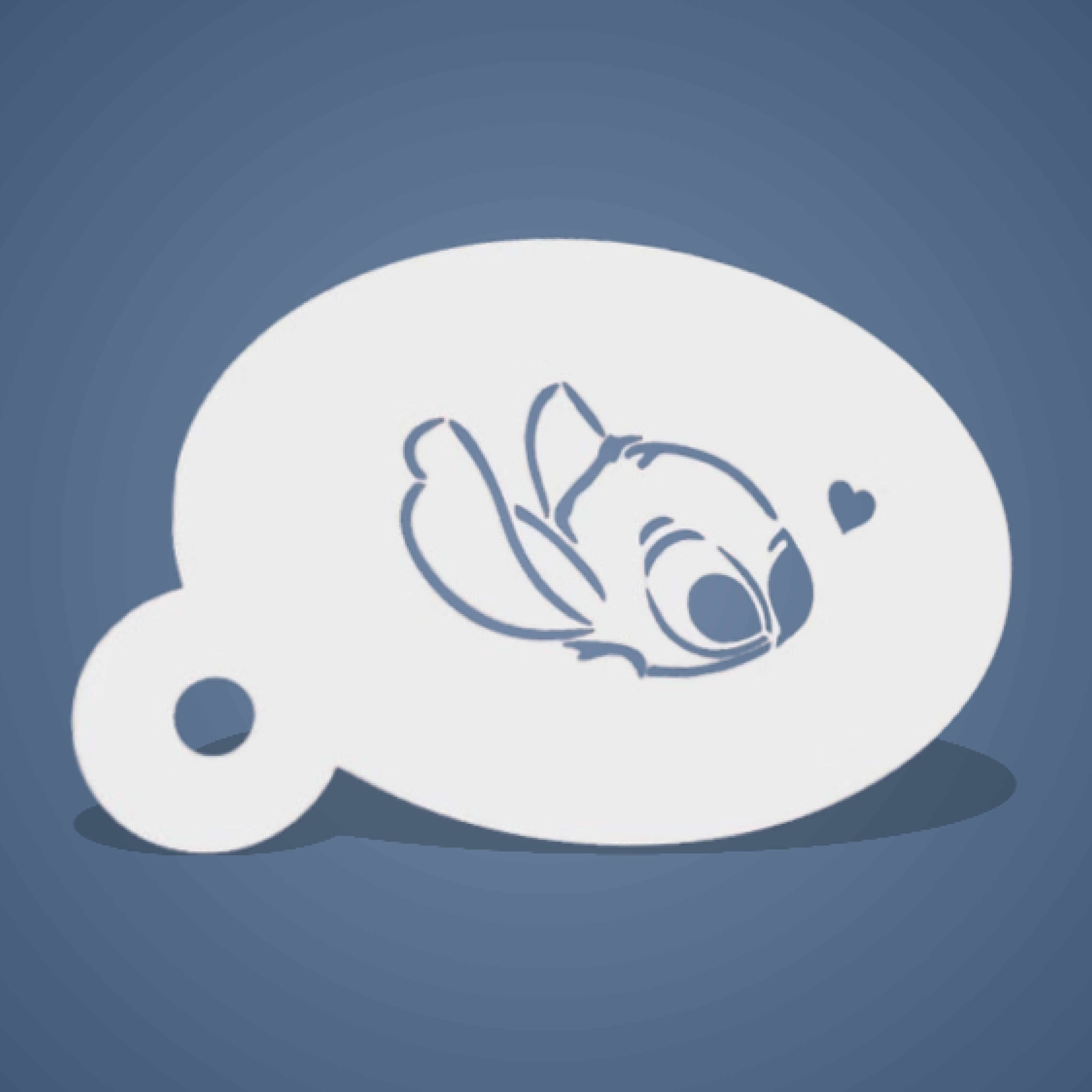 Pochoir plastique réutilisable d’un Petit Extraterrestre de Profil