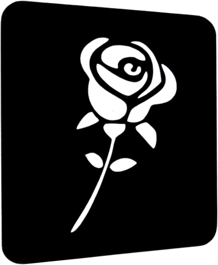 Pochoir Tatouage d'une Rose