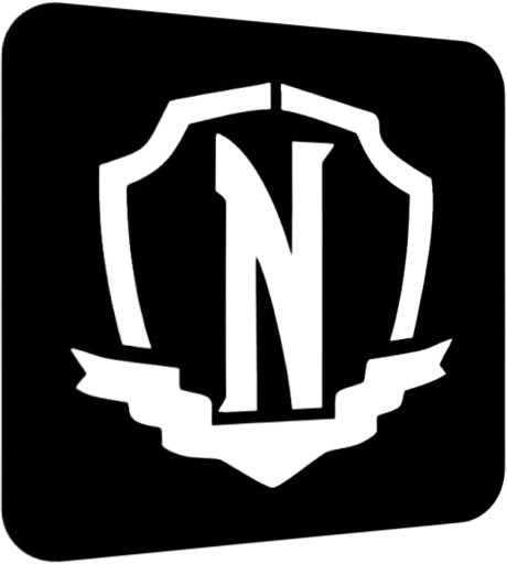 Pochoir tatouage de Nevermore Academy dans la série Mercredi