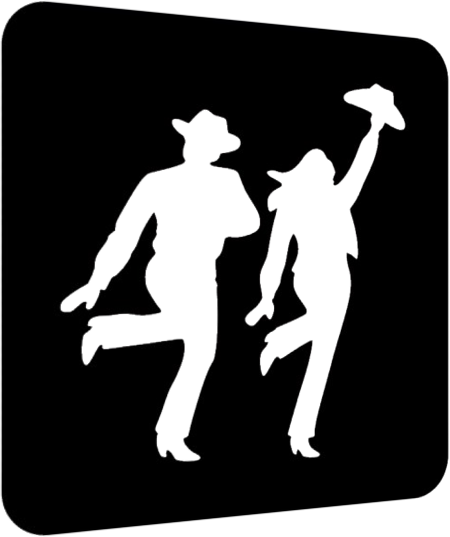 Pochoir tatouage d'une Danse Country