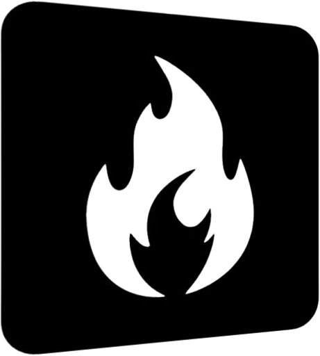 Pochoir Tatouage d’une Flamme