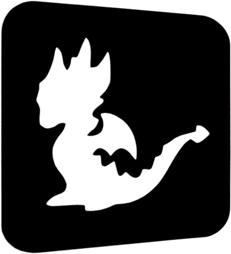 Pochoir tatouage d'un petit dragon