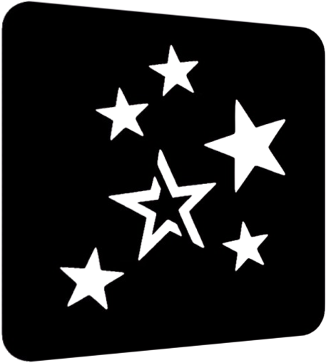 Pochoir Tatouage d’Étoiles de Star Simple