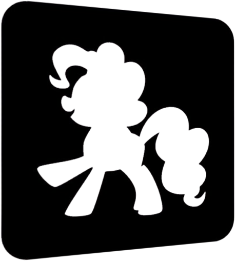 Pochoir tatouage du personnage Pinkie Pie dans My Little Pony
