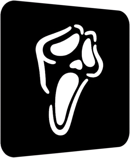 Pochoir tatouage de Ghostface de la franchise "Scream"