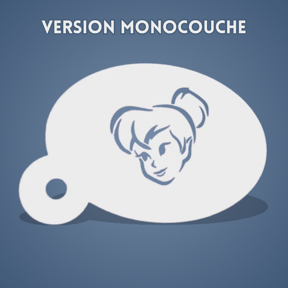 Pochoir plastique réutilisable du Visage d'une Fée (version monocouche)