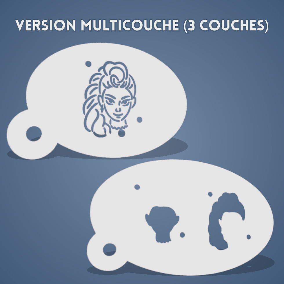 Miniature : Pochoir plastique réutilisable de Rumi dans KPop Demon Hunters (version multicouche : 3 couches)