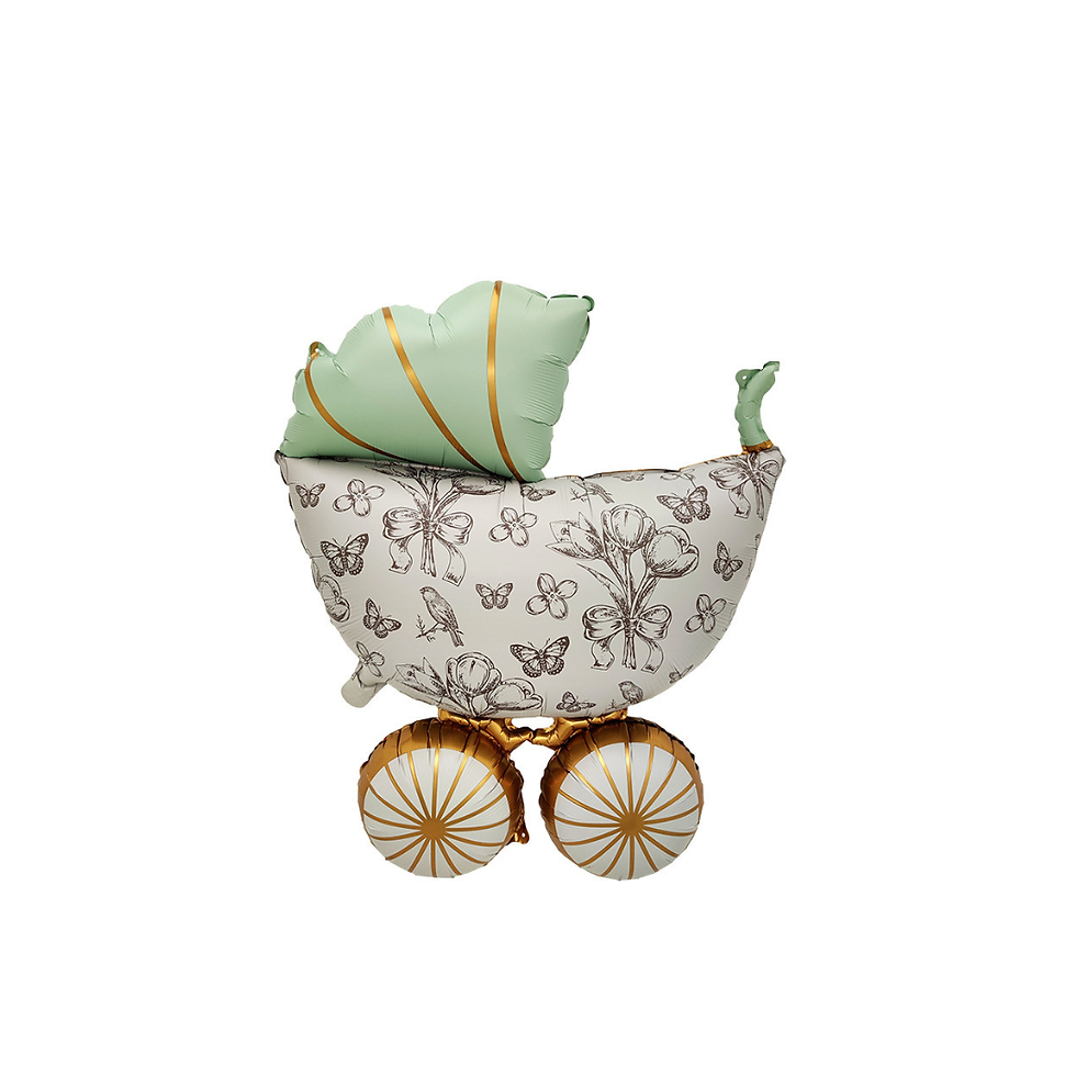 Thumbnail: Vintage Botanical Baby Stroller Foil Balloon