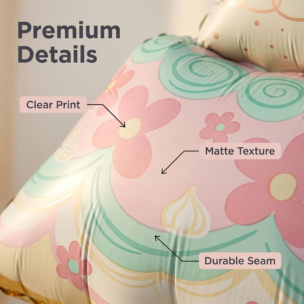 Thumbnail: Pastel Matte Double Layer Birthday Cake Foil Balloon