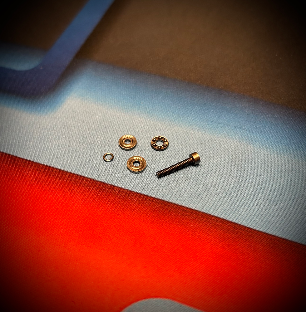 M2 X 12mm Differential Ti Screw and Thrust Bearing Set YZ10 MX4 RX4 RRP-033YZ