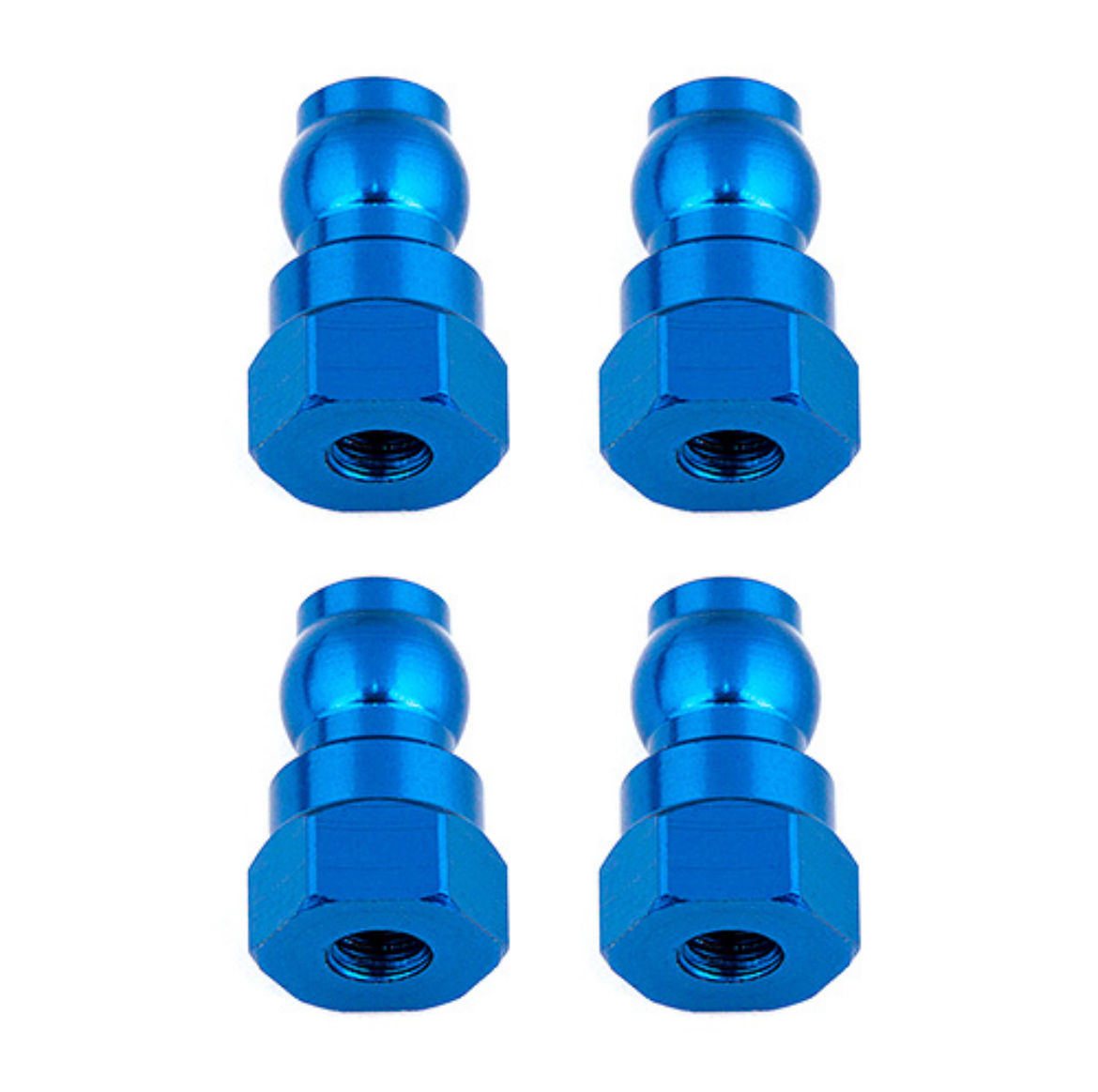 Team Associated Shock Bushings, 12mm, blue aluminum ASC91816