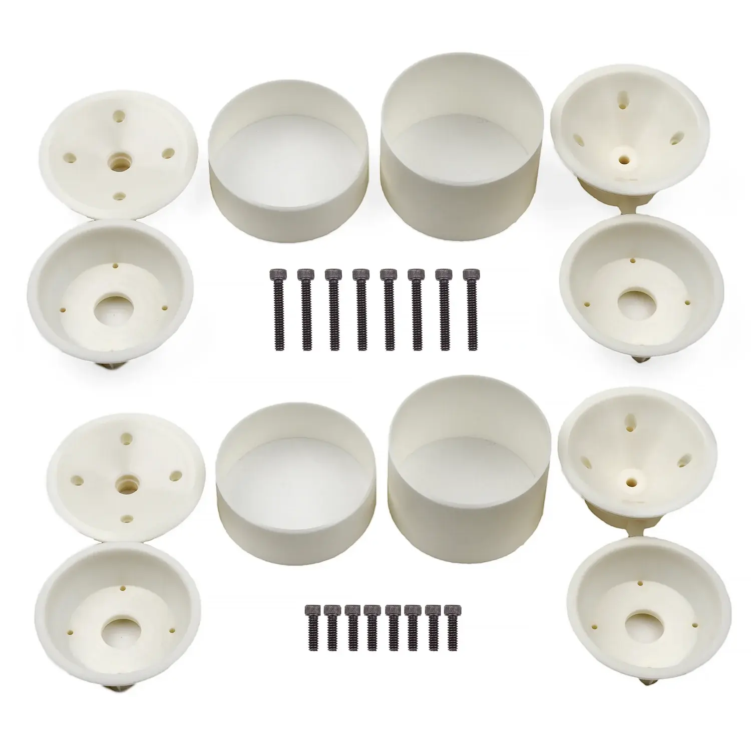 Team Associated RC10T Wide Rear and Narrow Front Wheels, (3-piece) White ASC7807