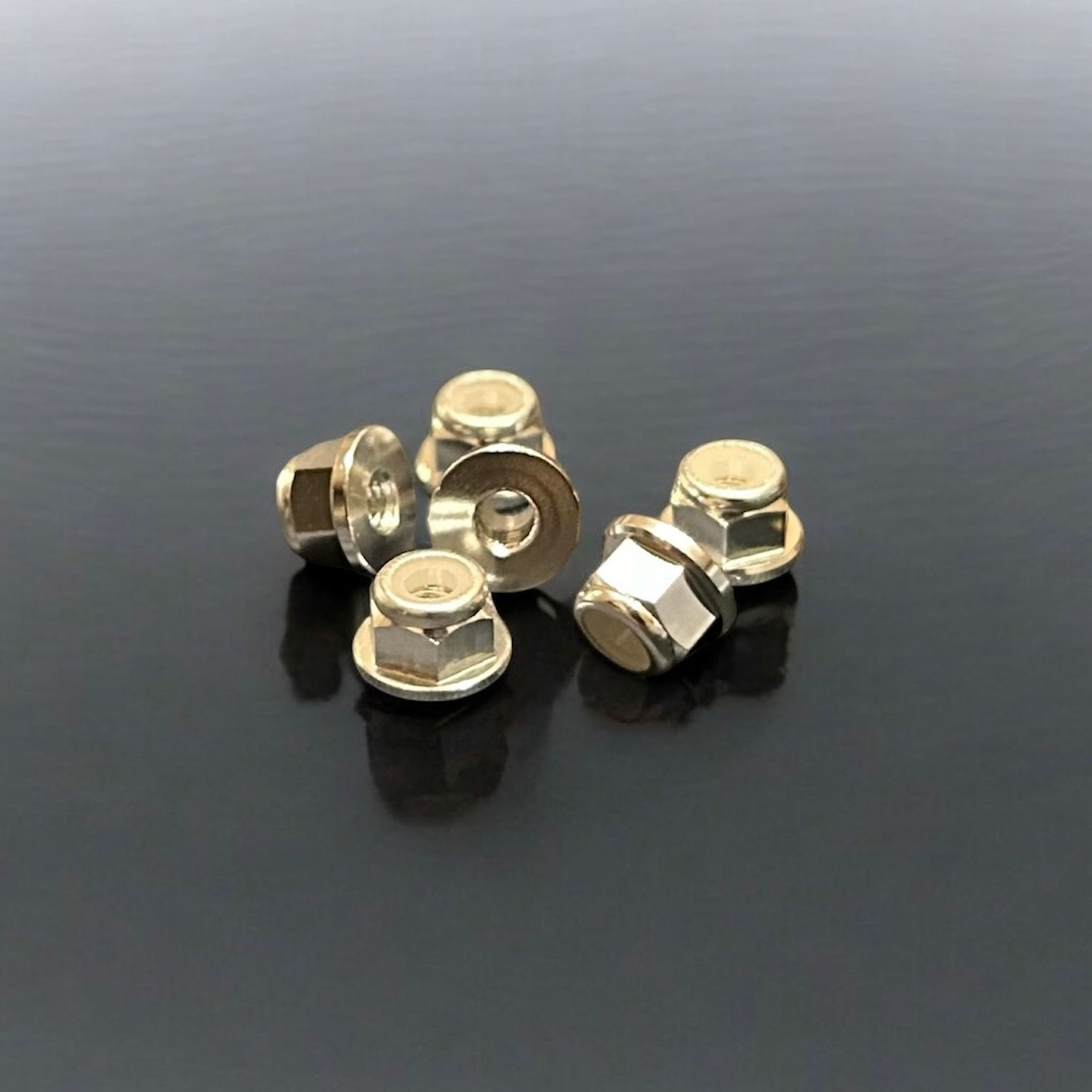 RRP Aluminum M3 Flanged Lock Nuts (Silver) (6) RRP-001M3NS