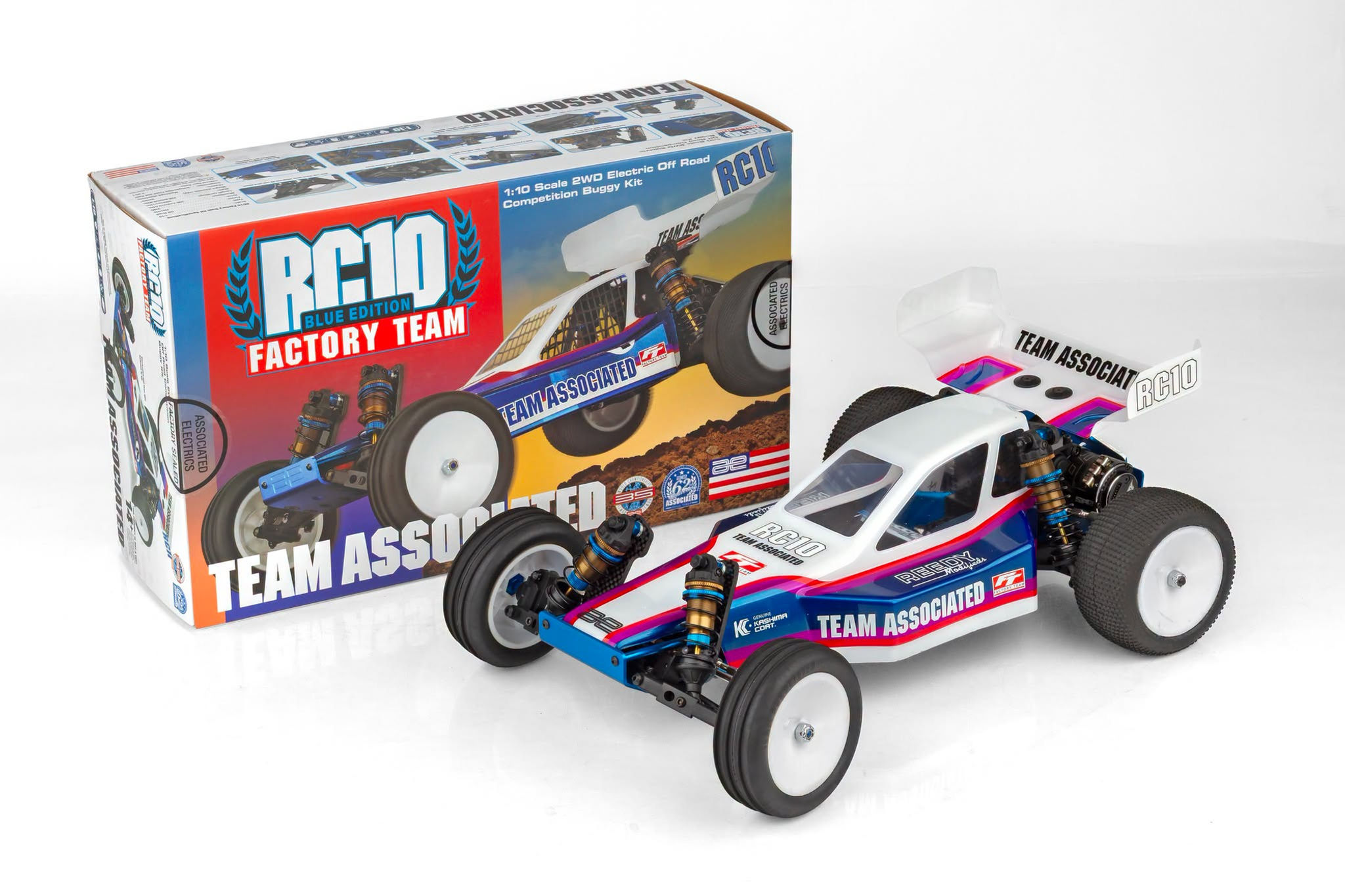 RC10 Factory Team Blue Edition Kit 1/10 2WD Electric Buggy ASC6058